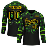 Custom Four-leaf clover Personalized Hockey Jersey HCKJ01-E0615-8